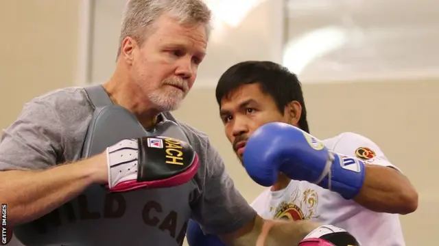 Floyd Mayweather and Freddie Roach