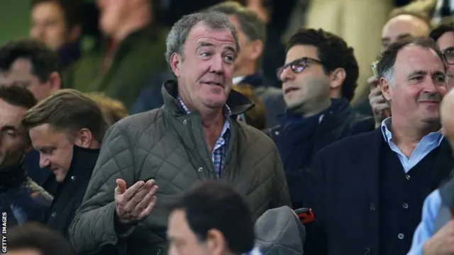 Top Gear presenter Jeremy Clarkson at Stamford Bridge