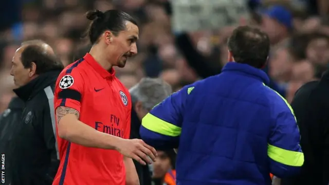 Zlatan Ibrahimovic is sent off