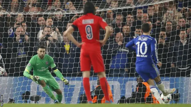 Eden Hazard scores for Chelsea