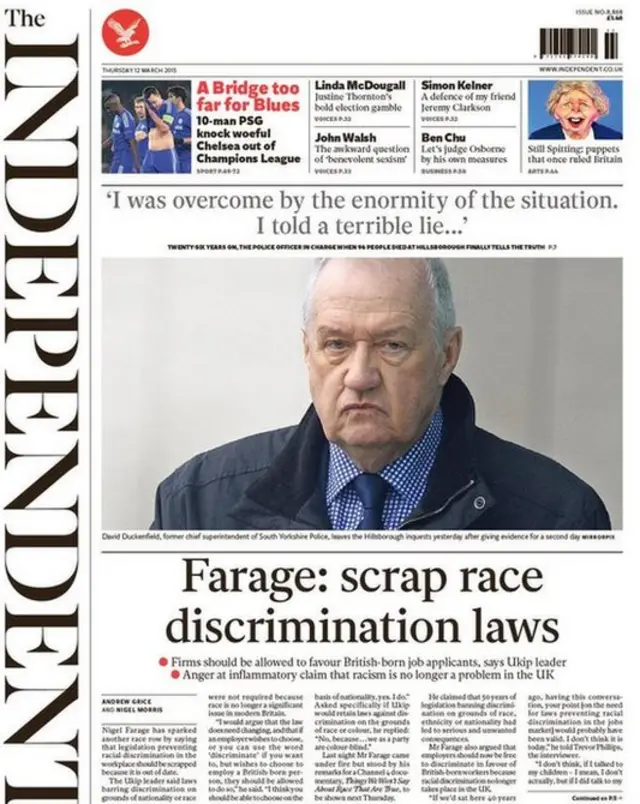 Independent front page