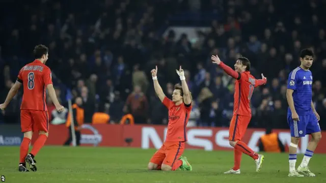 David Luiz celebrates for PSG