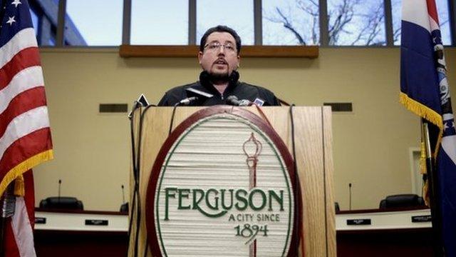 Ferguson Mayor James Knowles III announces the resignation of police chief Thomas Jackson