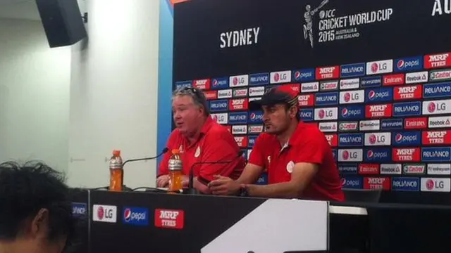 Afghanistan coach Andy Moles and captain Mohammad Nabi