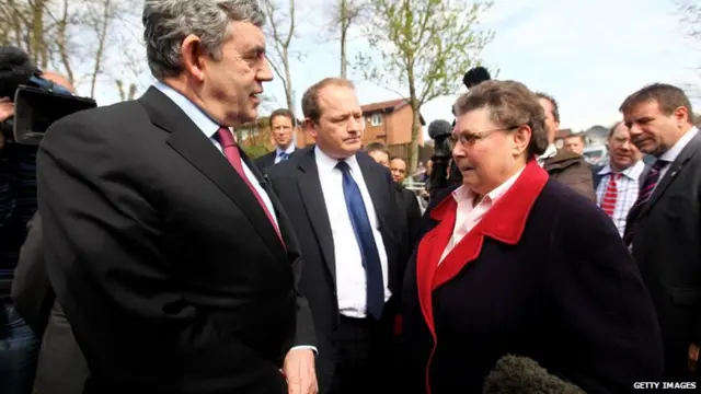 Gillian Duffy and Gordon Brown