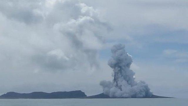 Hunga Tonga volcano in Tonga