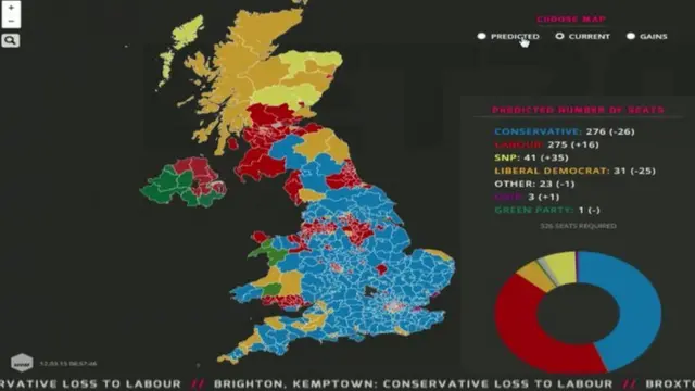 UK map based on political betting