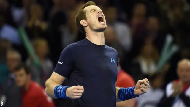 Andy Murray celebrates his Davis Cup triumph