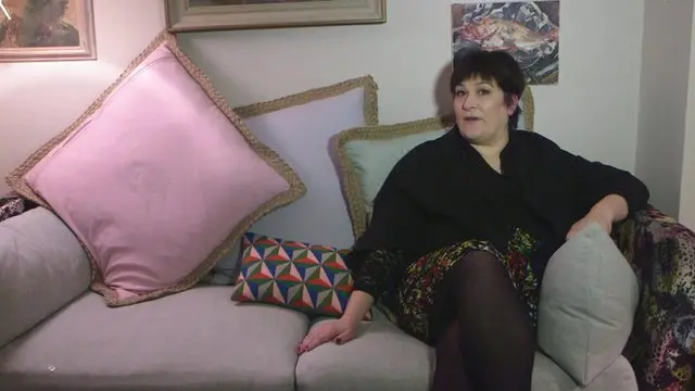 Sarah Vine on the sofa