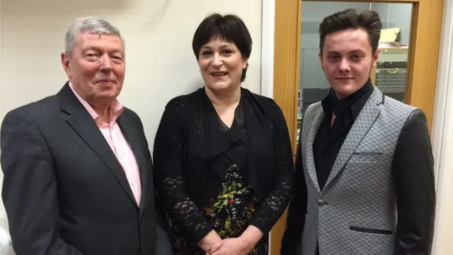 Alan Johnson,. Sarah Vine and Tyger Drew-Honey