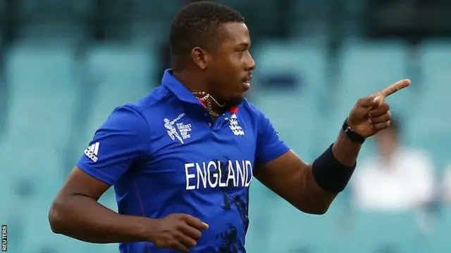 Chris Jordan celebrates his second wicket