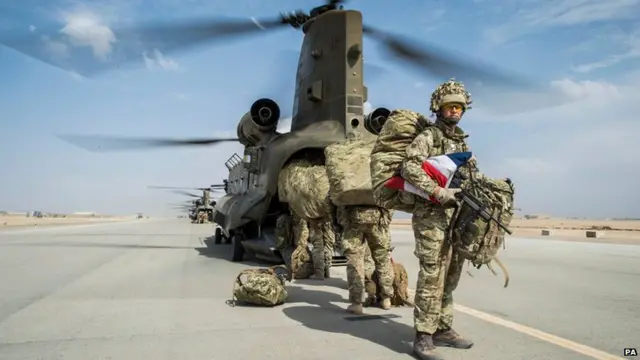 Troops leaving Helmand