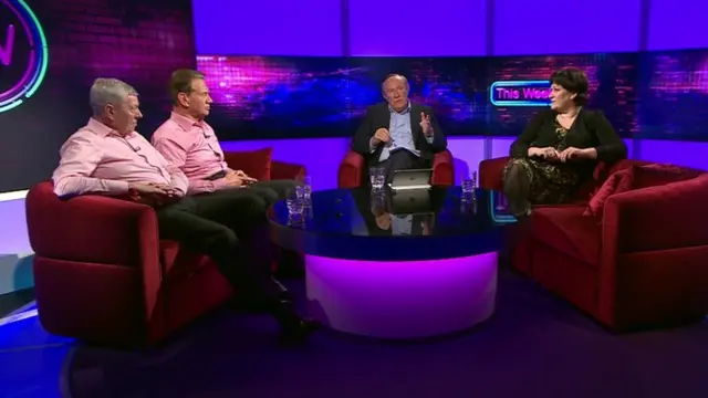 Alan Johnson, Michael Portillo, Andrew Neil and Srah Vine