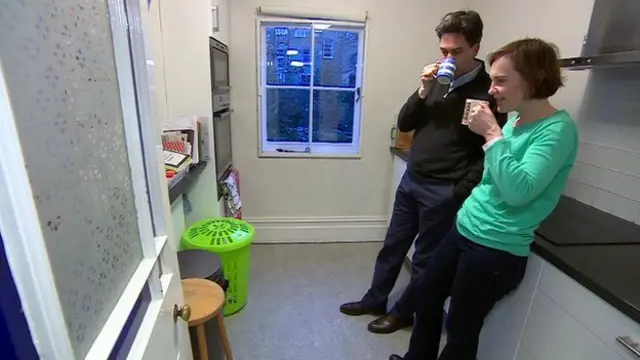 Ed Miliband in kitchen