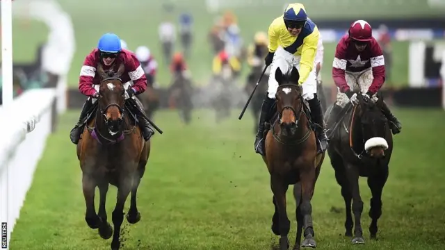 Adrian Heskin on Martello Tower (C) celebrates