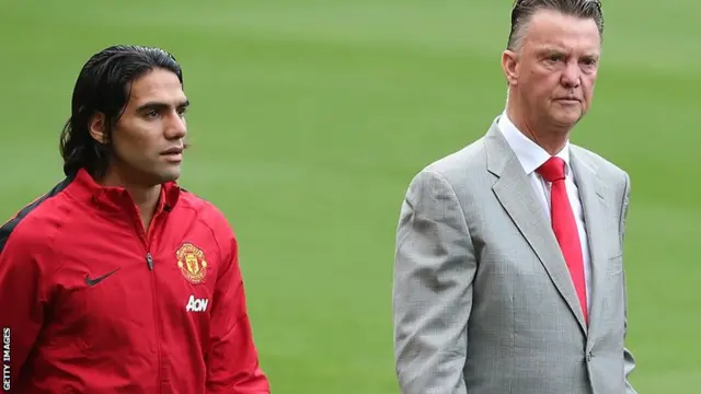 Radamel Falcao and Louis van Gaal