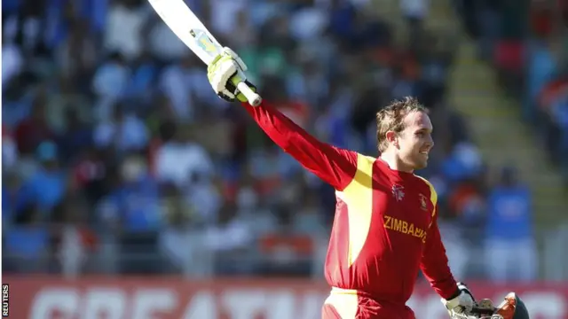 Brendan Taylor celebrates his century