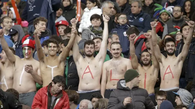 Italy fans ahead of the France match