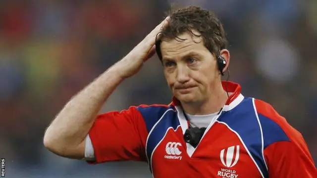 Referee JP Doyle at the Italy v France match