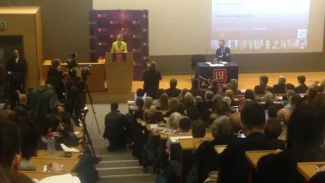 Nicola Sturgeon addressing the LSE