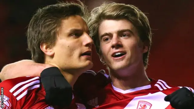 Jelle Vossen (left) and Patrick Bamford