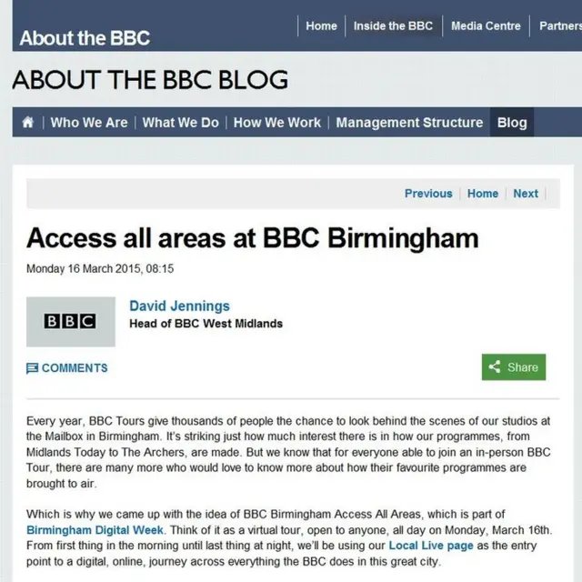 Access all areas at BBC Birmingham