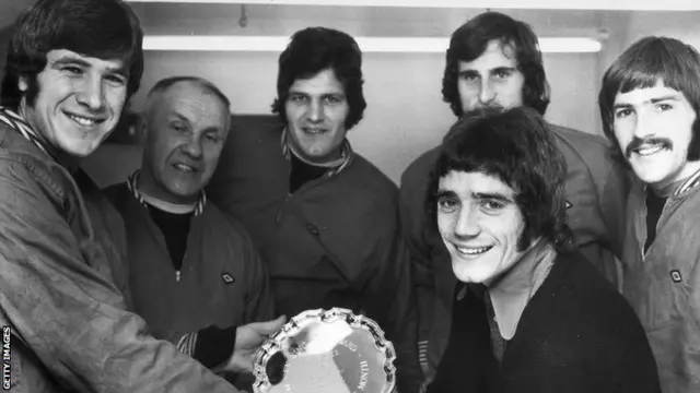 Liverpool in 1972 with Emlyn Hughes and Kevin Keegan