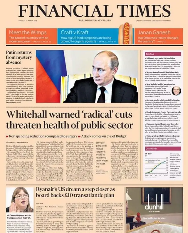 Financial Times front page