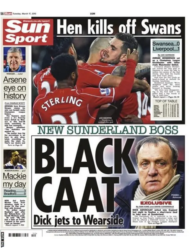 The Sun's back page