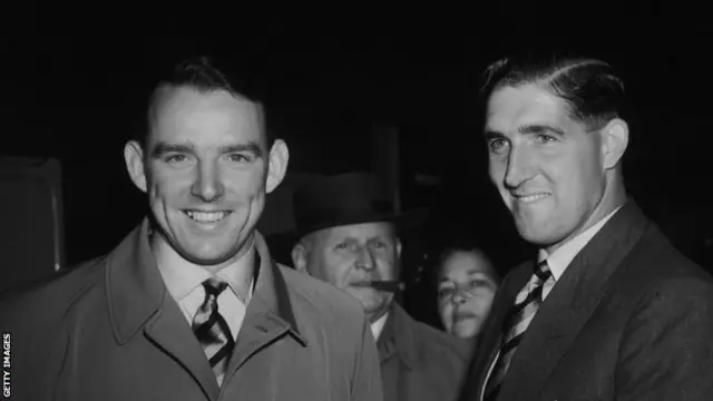 Bob Appleyard (left) and John Victor Wilson