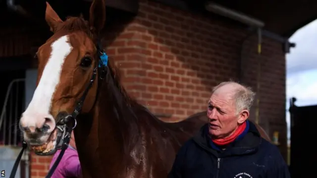 Sire de Grugy and trainer Gary Moore