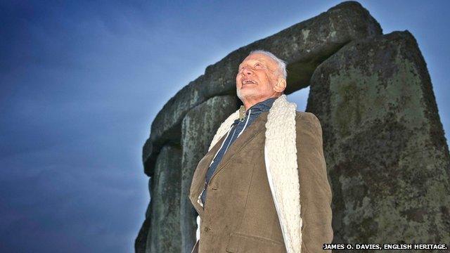 Buzz Aldrin at Stonehenge, Wiltshire