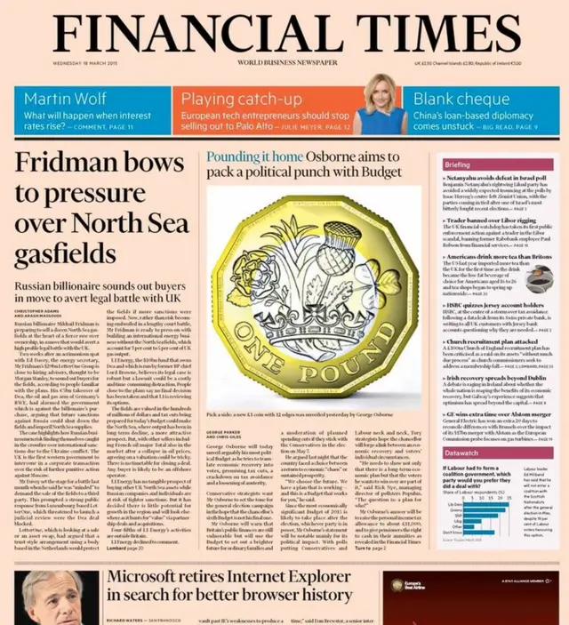 FT front page