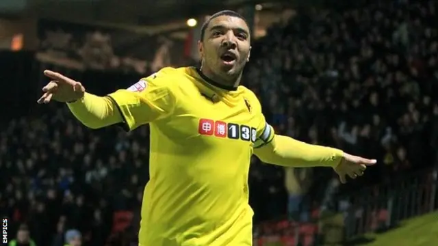 Troy Deeney scored his 19th goal of the season