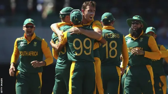 South Africa celebrate