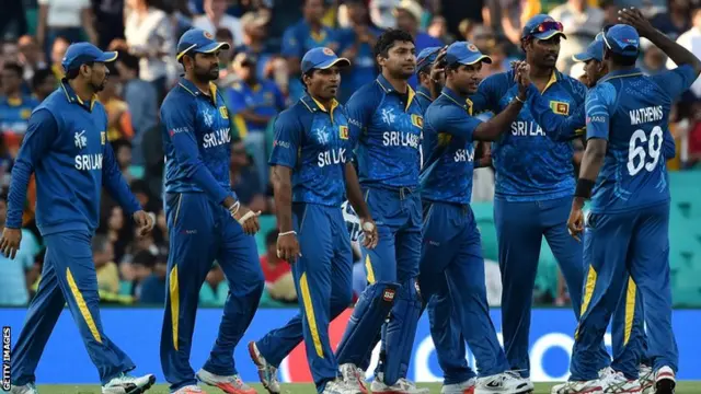 Sri Lankan team celebrate