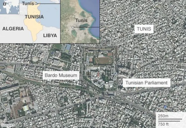 Map of Tunis - March 18, 2015