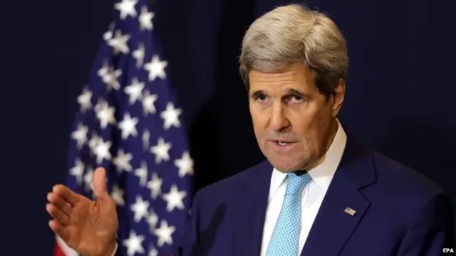 S Secretary of State John Kerry in the Red Sea resort of Sharm El-Sheikh, Egypt, 14 March 2015