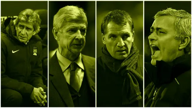 Manuel Pellegrini, Arsene Wenger, Brendan Rodgers, Jose Mourinho