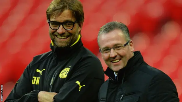 Jurgen Klopp and Paul Lambert