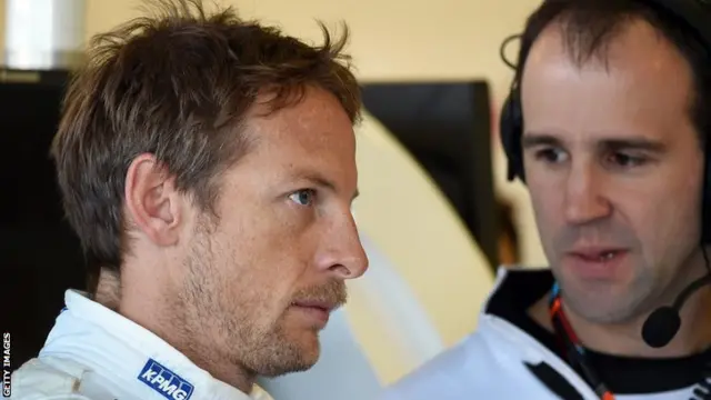 Jenson Button (left)