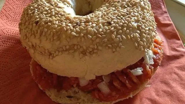 German sausage bagel