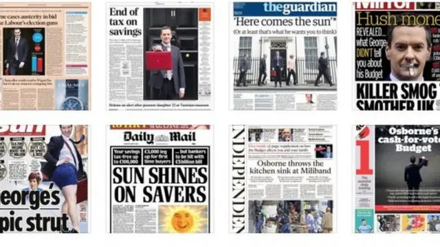 Tomorrow's front pages