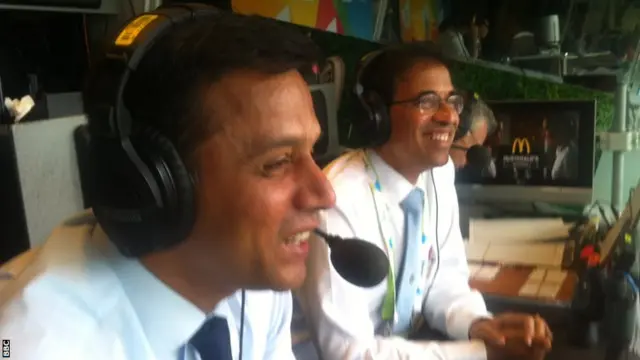 Rahul Dravid and Harsha Bhogle