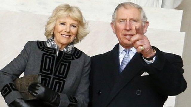 Prince Charles, Prince of Wales, and his wife Camilla, Duchess of Cornwall, visit the Lincoln Memorial in Washington, March 18