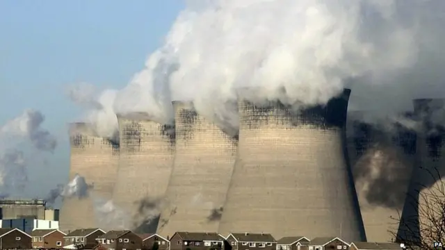 Cooling towers for a coal fired power station