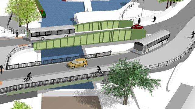 An artists' impression of the MetroBus scheme