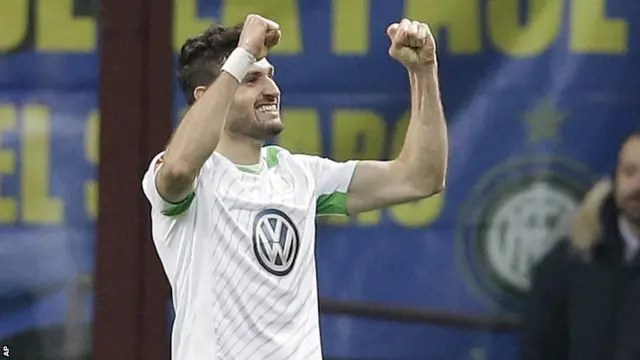 Daniel Caligiuri celebrates