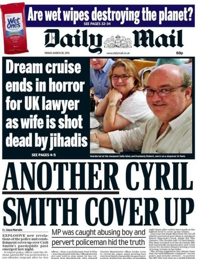 Daily Mail front page