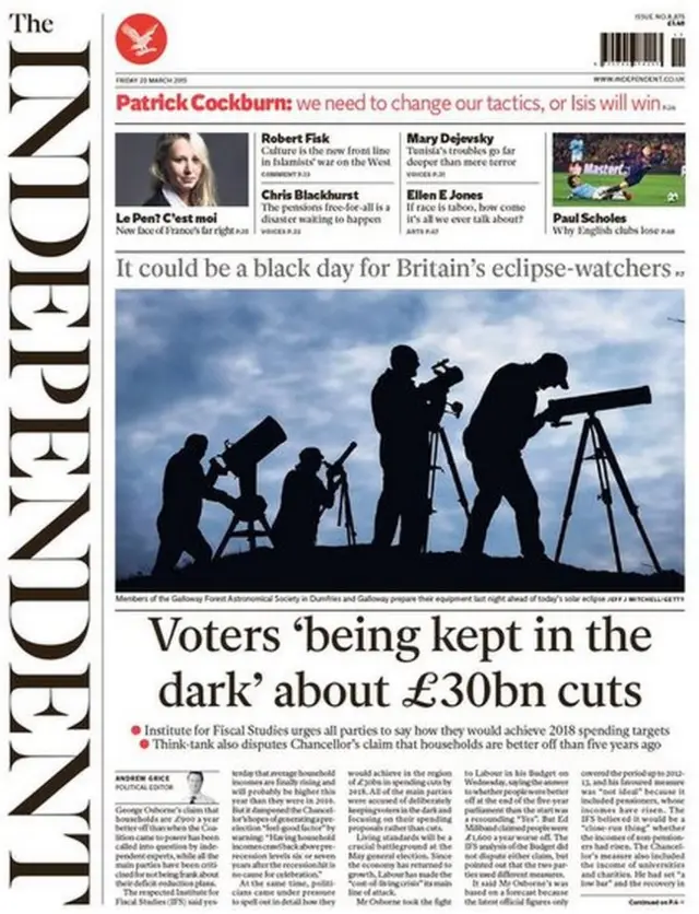 Independent front page